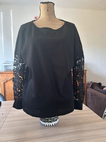 Blouse oversize manches à dentelles shein
