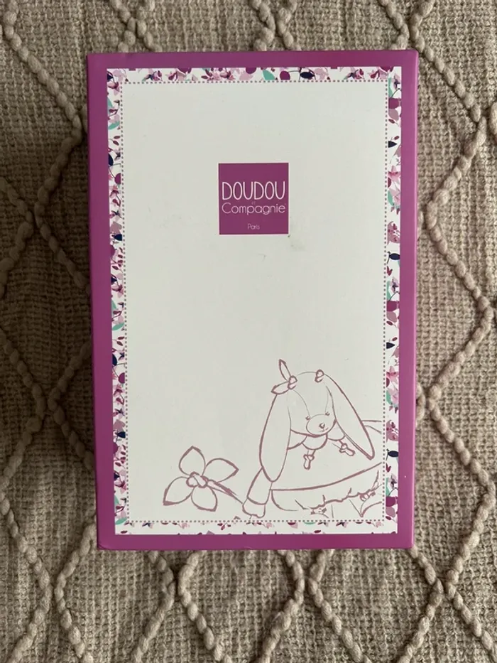 Doudou lapin cerise hochet - photo numéro 5