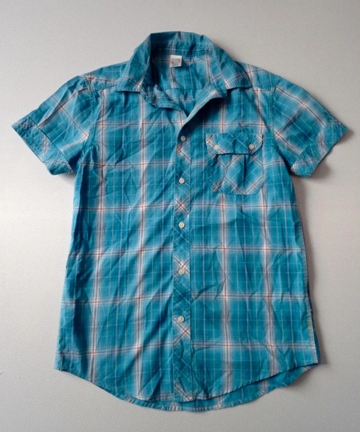 Chemisette bleue coton M