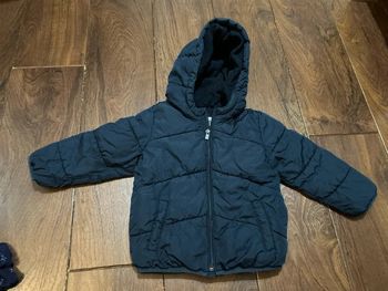 doudoune à capuche bleu marine kiabi 36 mois