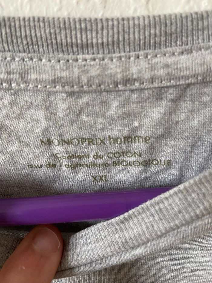 T-shirt gris Monoprix - photo numéro 2