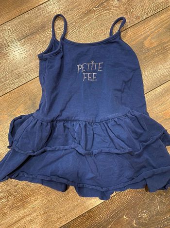 Petite robe bleue marine à bretelles 3 ans
