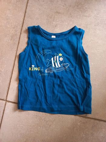 Débardeur bleu 18 mois
