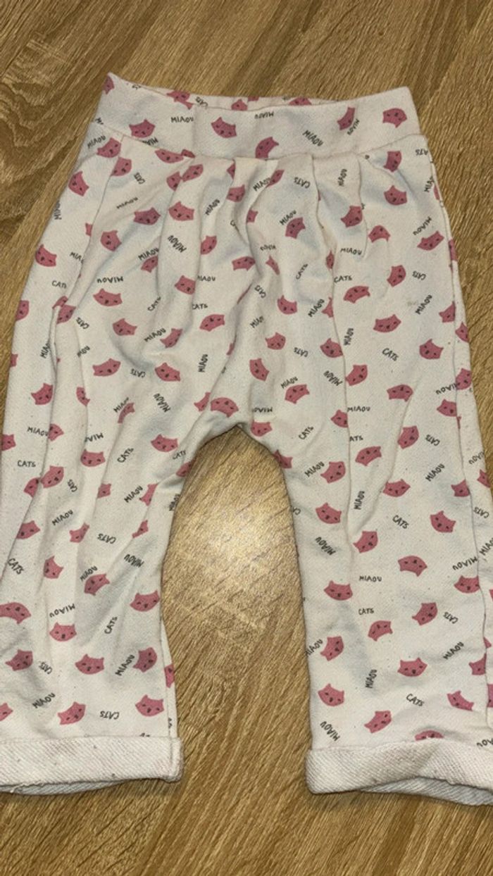 Pantalon fille bébé petit chat
