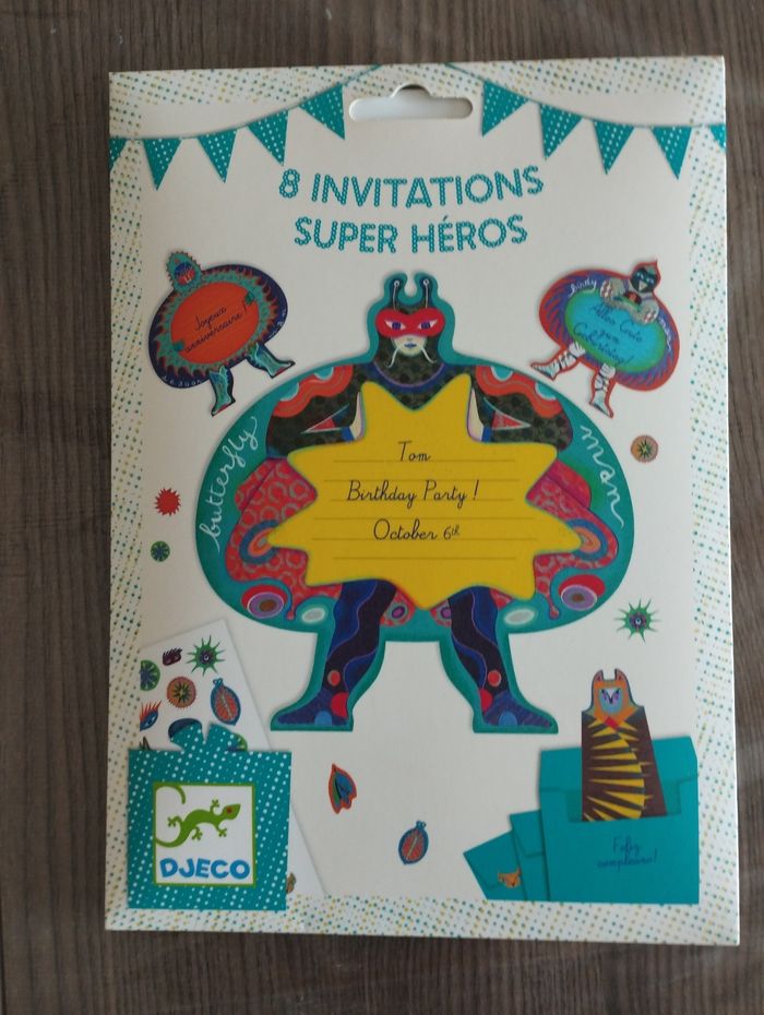 Invitations Super héros