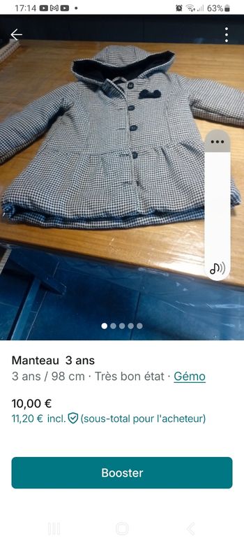 Manteau 3 ans