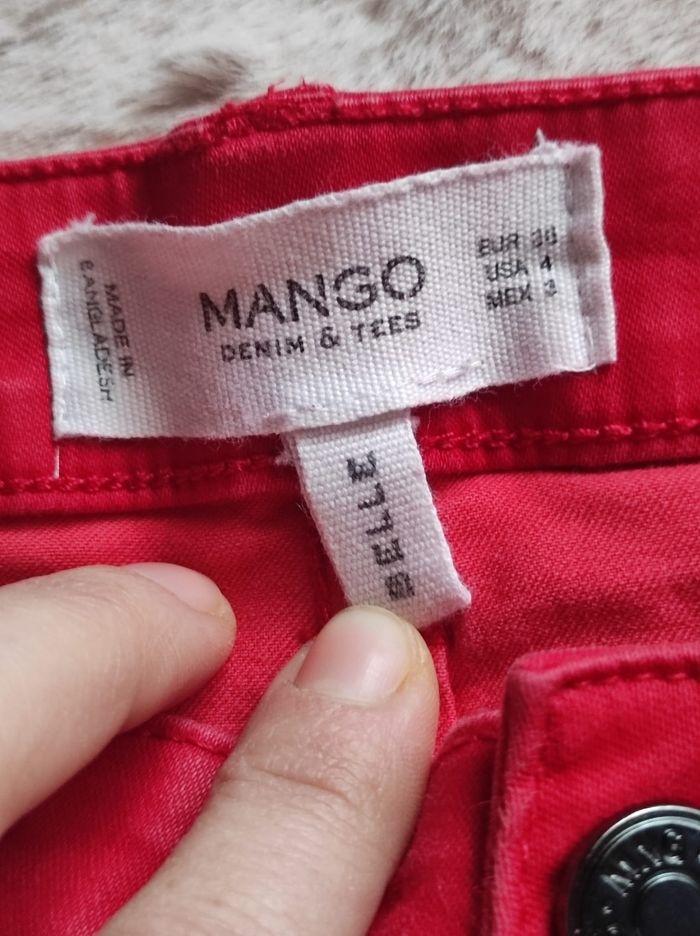 Pantalon skinny ciré rouge taille 36 - photo numéro 4