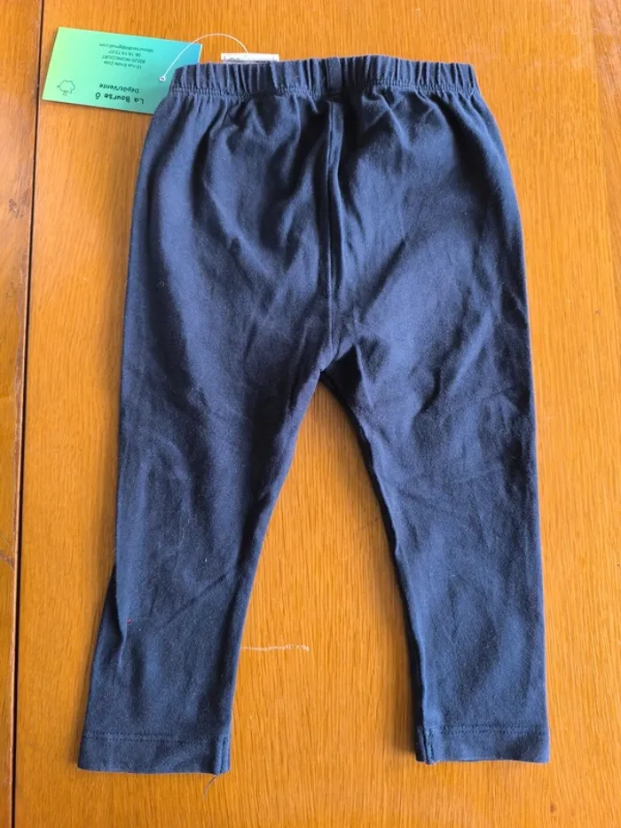 318838 legging bleu marine garçon 12 mois terre de marin - photo numéro 2
