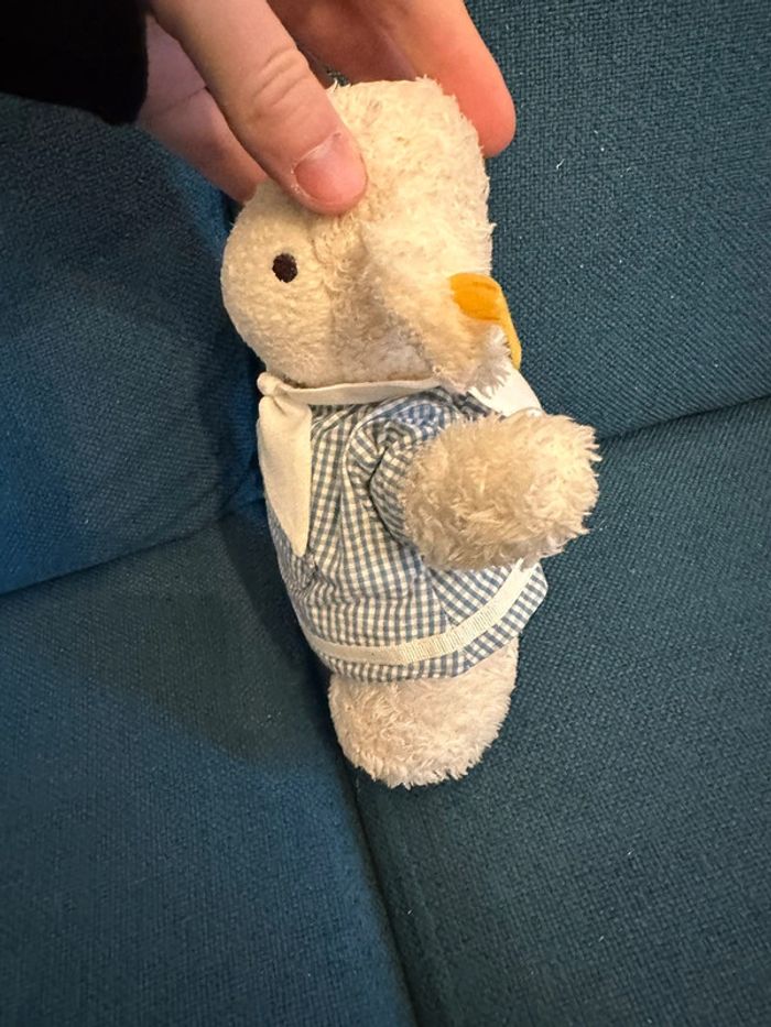NEUF Peluche musicale Agneau Mouton Steiff tablier doudou berceuse 20cm collection - photo numéro 4
