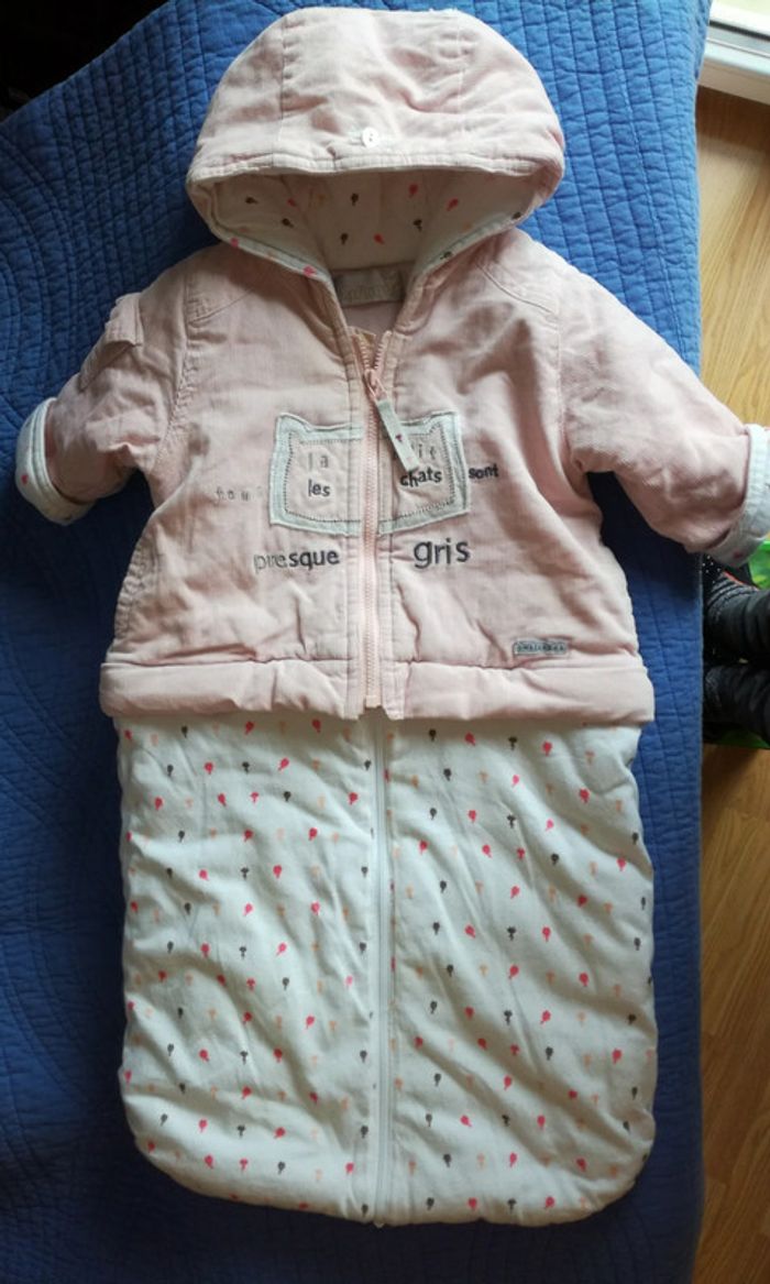 2 en 1 Nid d'ange veste à capuche - photo numéro 3