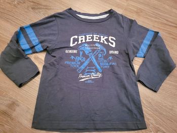 Tee-shirt bleu foncé ML Creeks 4 ans