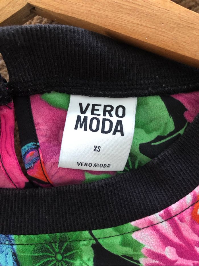 Tunique Vero Moda fleurs et oiseaux - XS - photo numéro 4