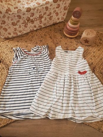 Lots de robe marinière 12 mois