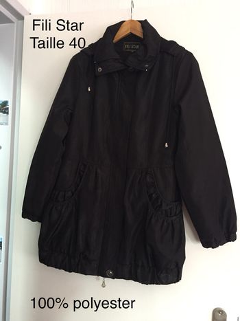 Manteau noir Fili Star Taille 40 neuf