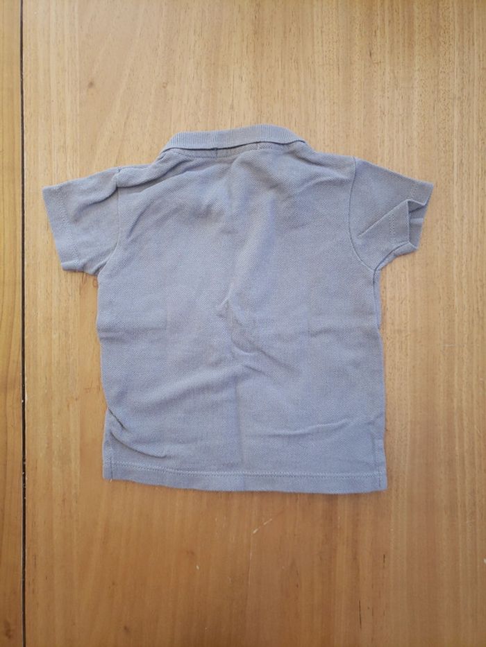 Polo gris manches courtes 3 mois - photo numéro 2