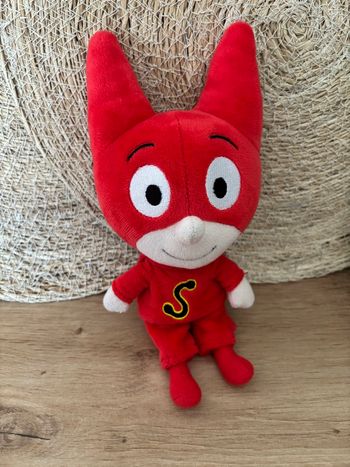 Doudou super héros cape rouge sam Sam jemini 