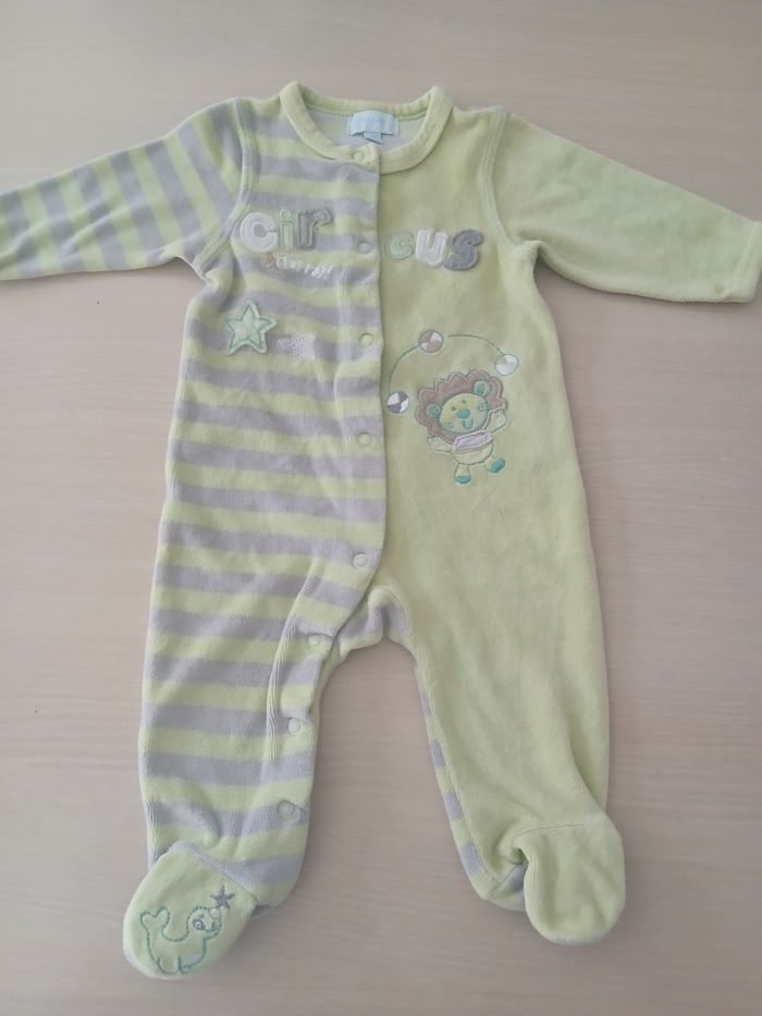 Pyjama garcon 1 piece en coton d hiver taille 3 mois marque tex baby - photo numéro 6