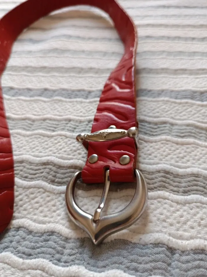 Ceinture cuir véritable 80 cm fabriqué en France - photo numéro 2