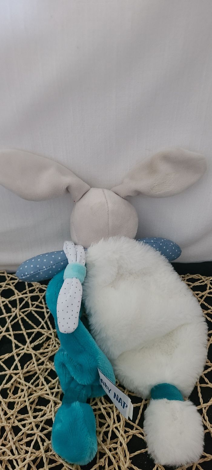 Baby Nat' - Doudou Lapin Bleu Lapin Poupi - photo numéro 3