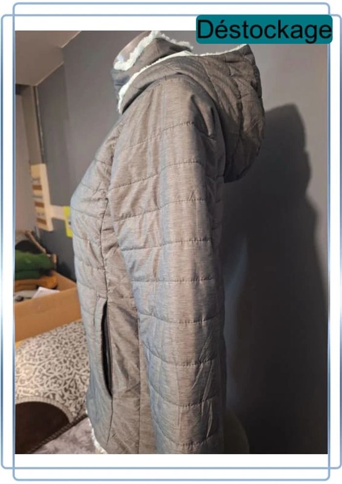 Blouson à capuche the north face gris - taille 14/16 ans ou XS femme - brodé - photo numéro 8