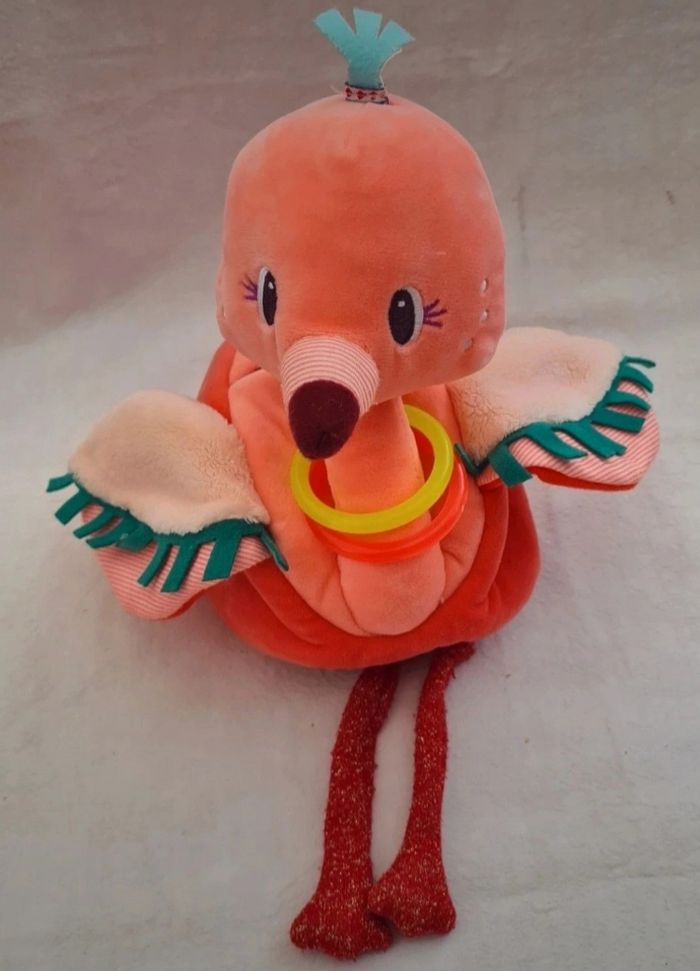 Peluche d'activités Flamant rose Anais avec ses bébés- Lilliputiens - photo numéro 2