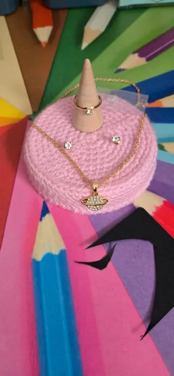 Parure planète doré neuf