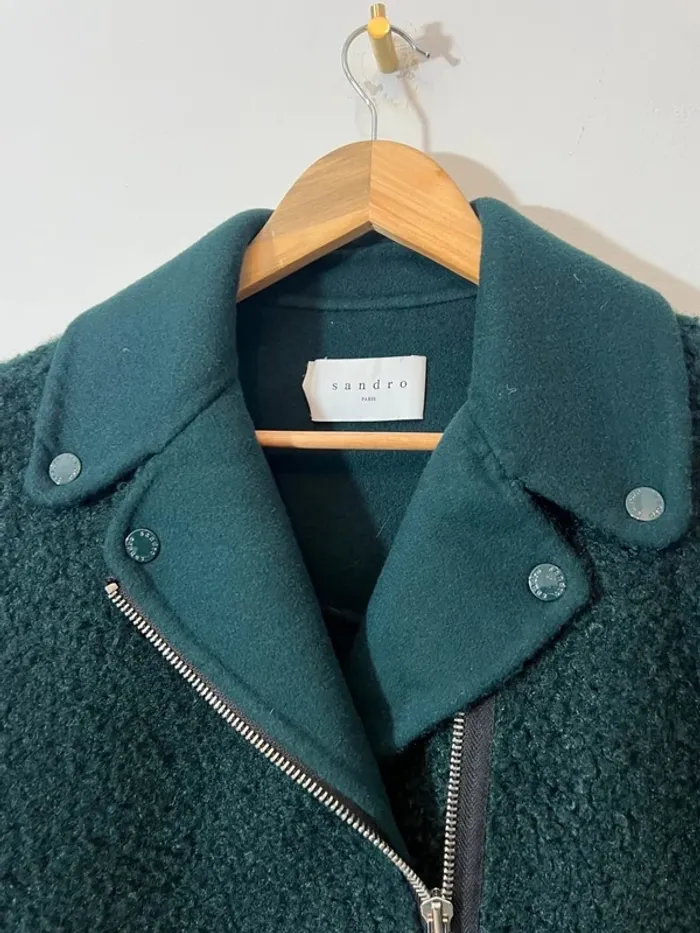 Manteau Sandro vert foncé - photo numéro 3