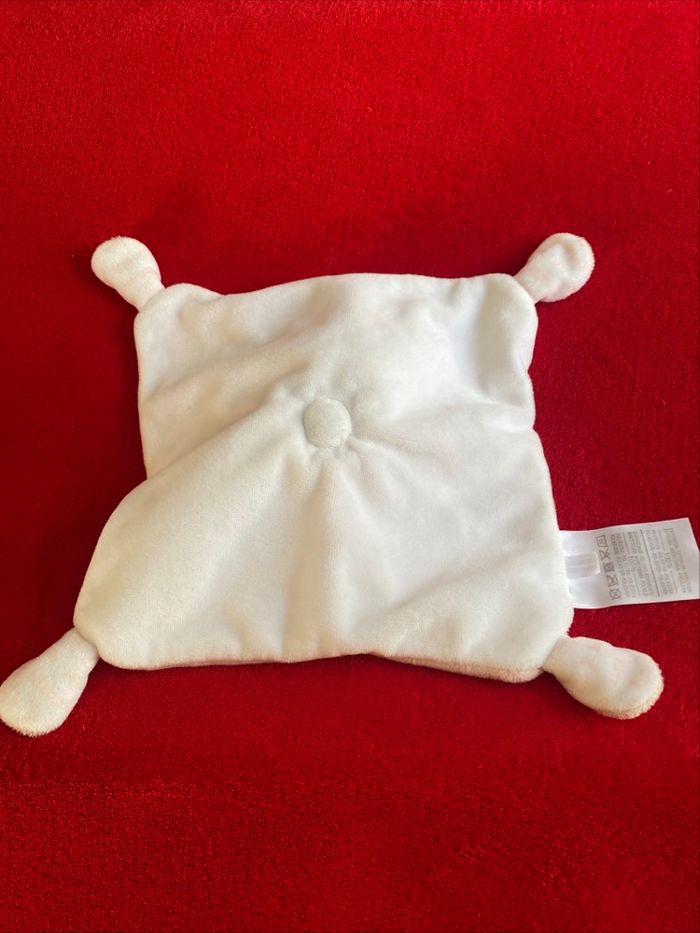 Mots d enfants doudou plat souris carré rose blanc édition limitée neuf - photo numéro 4