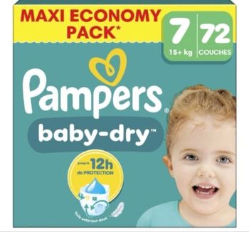 Pampers baby dry couche taille 7x2 carton