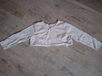 Gilet court 18-24 mois blanc