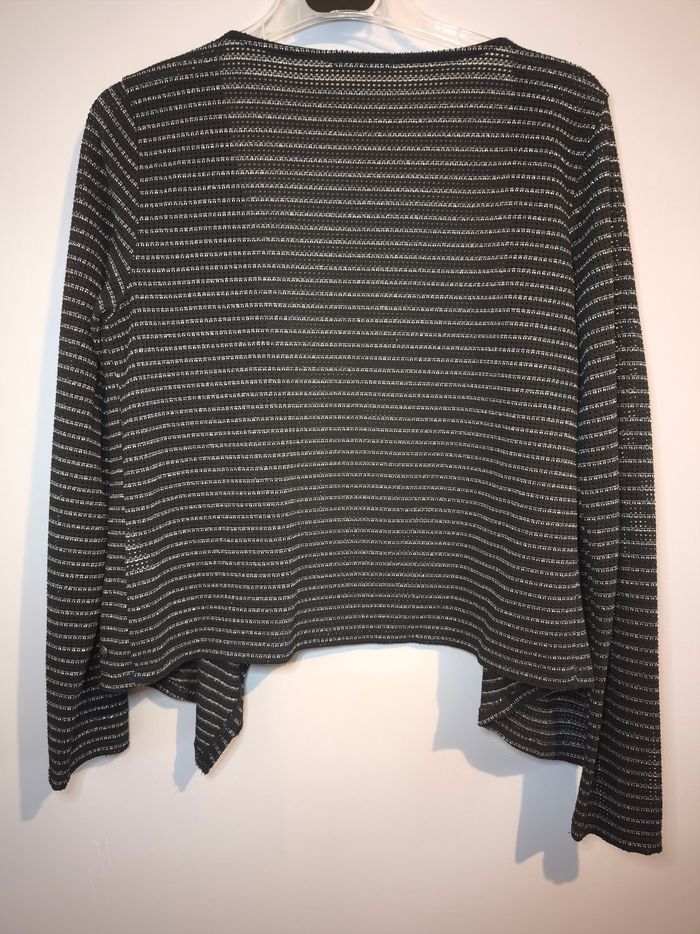 Gilet noir à rayures argentées BONOBO – Taille M – impeccable 🌟 - photo numéro 6