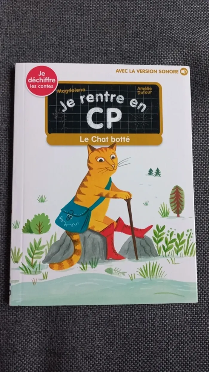 Livre je rentre en CP. Le chat botté.  Neuf