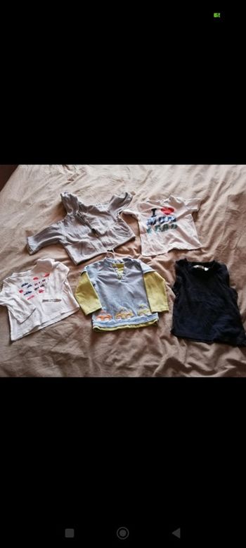 Lot 5pcs garçon marques diverses 18 mois défauts 1€