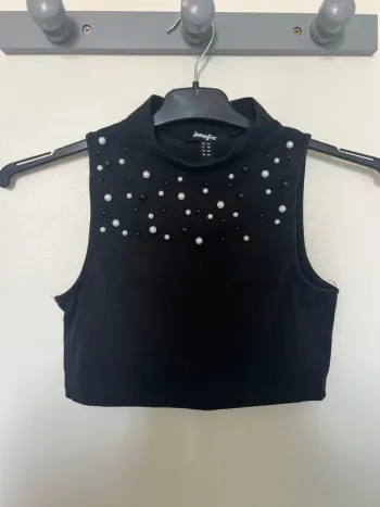 Crop top noir Jennyfer