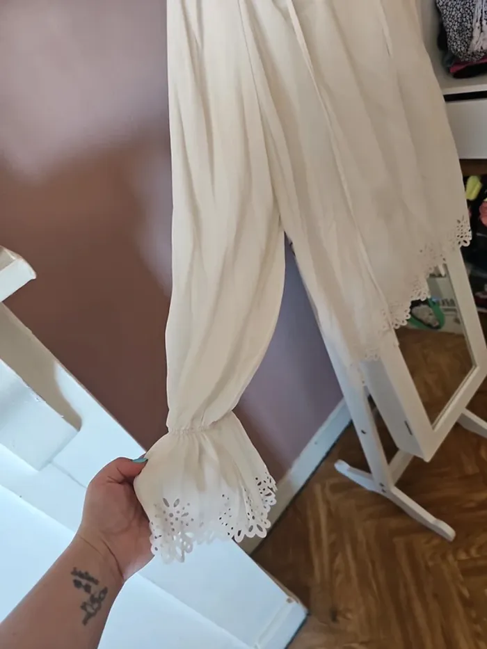 Blouse manche longue blanche t44 courve - photo numéro 2