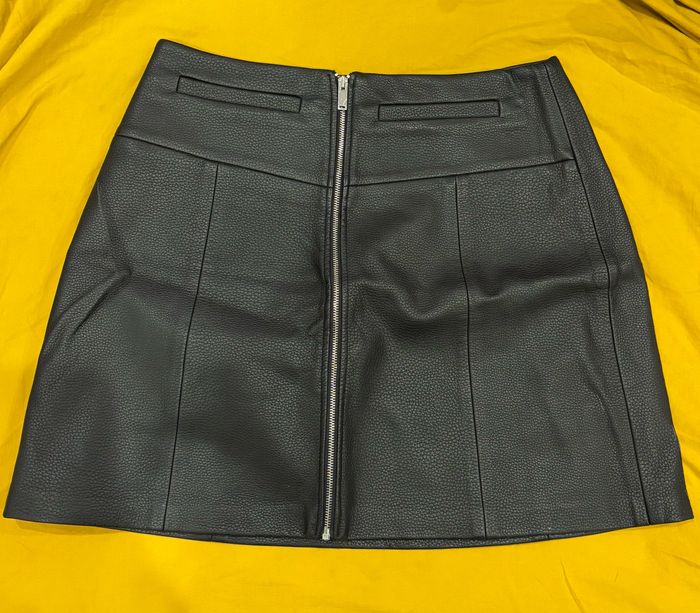 jupe similicuir noir bershka