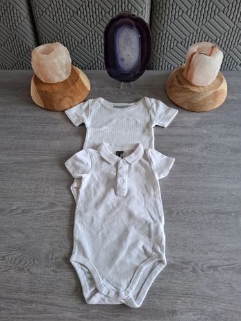 Bodies blancs  lot de 2