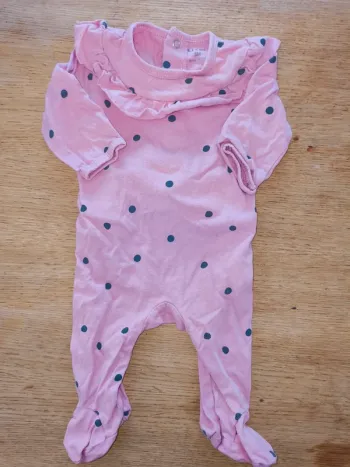Pyjama fille une pièce 3 mois col claudine rose excellent état Kiabi 3 mois
