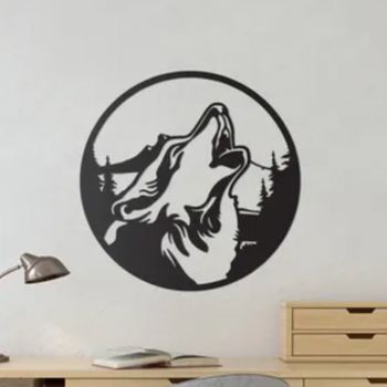Décoration murale loup