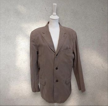 Veste en coton marron beige taille 48