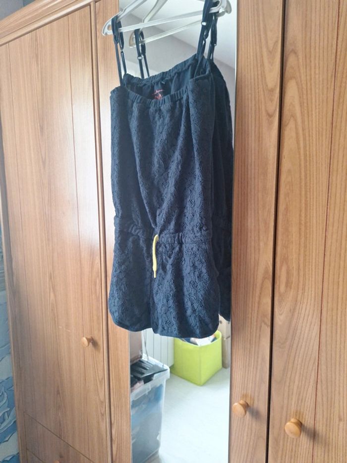 Combi short à bretelles marine