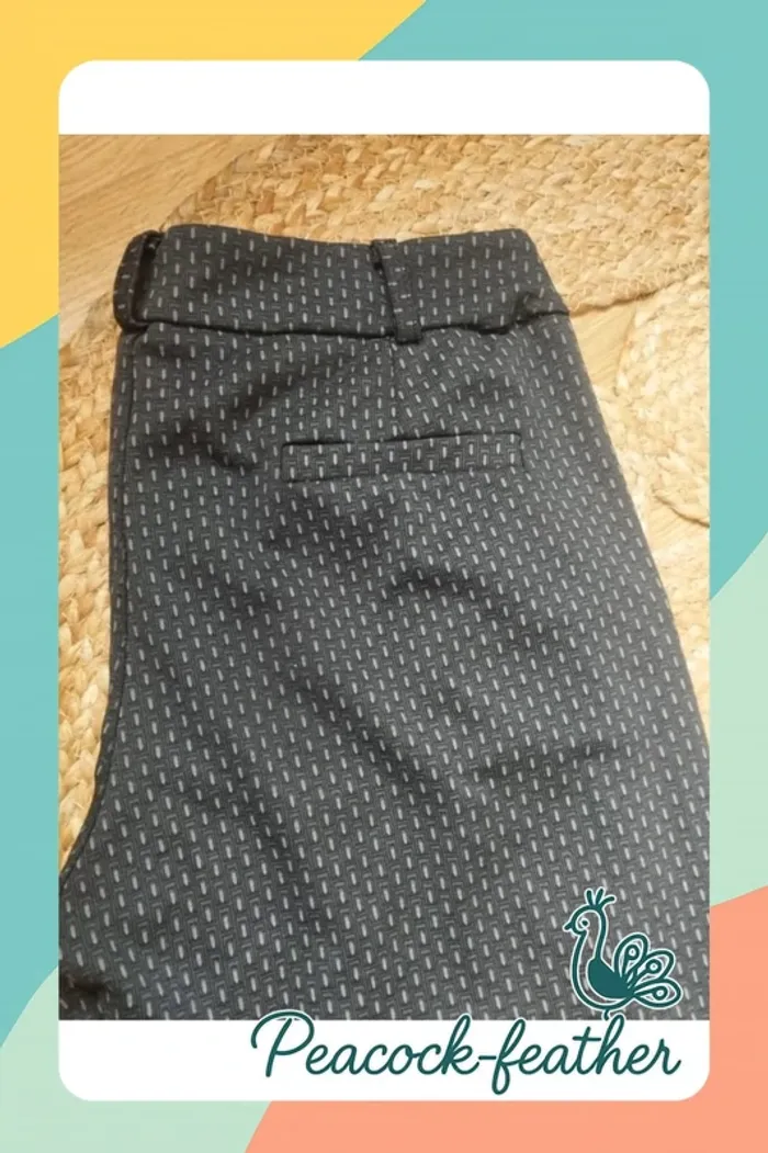 Pantalon imprimé gris 40 - photo numéro 4