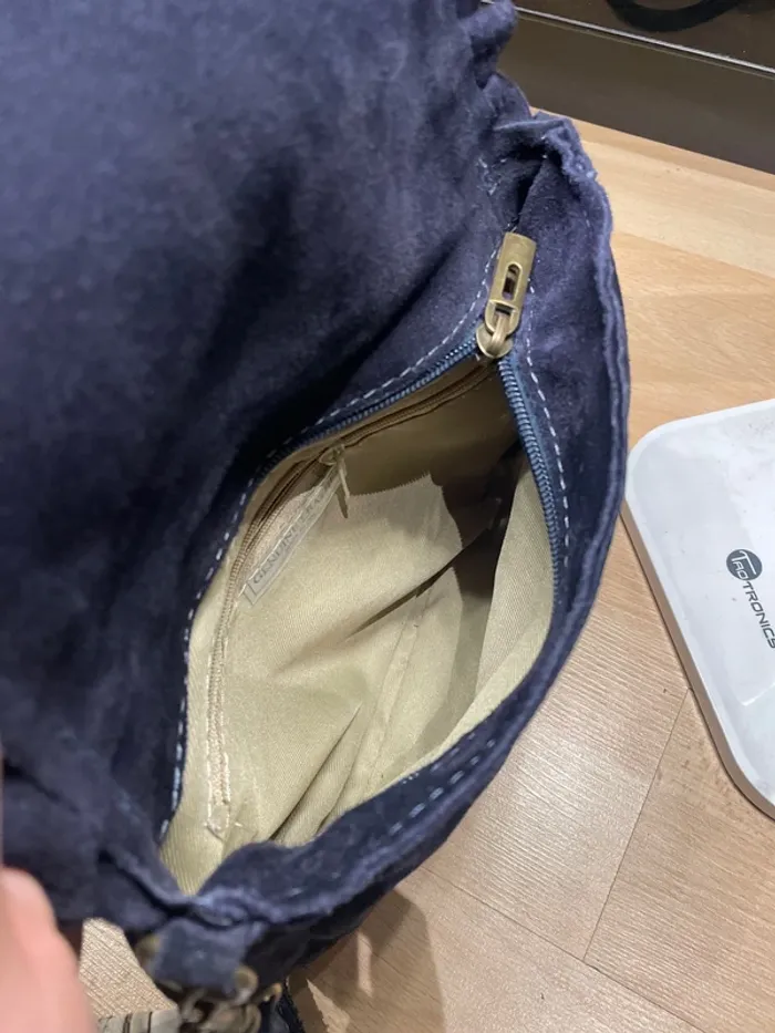 Sac bandoulière bleue marine - photo numéro 3
