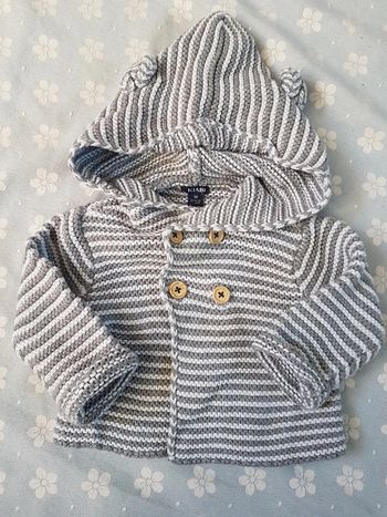 gilet à capuche mixte 1mois