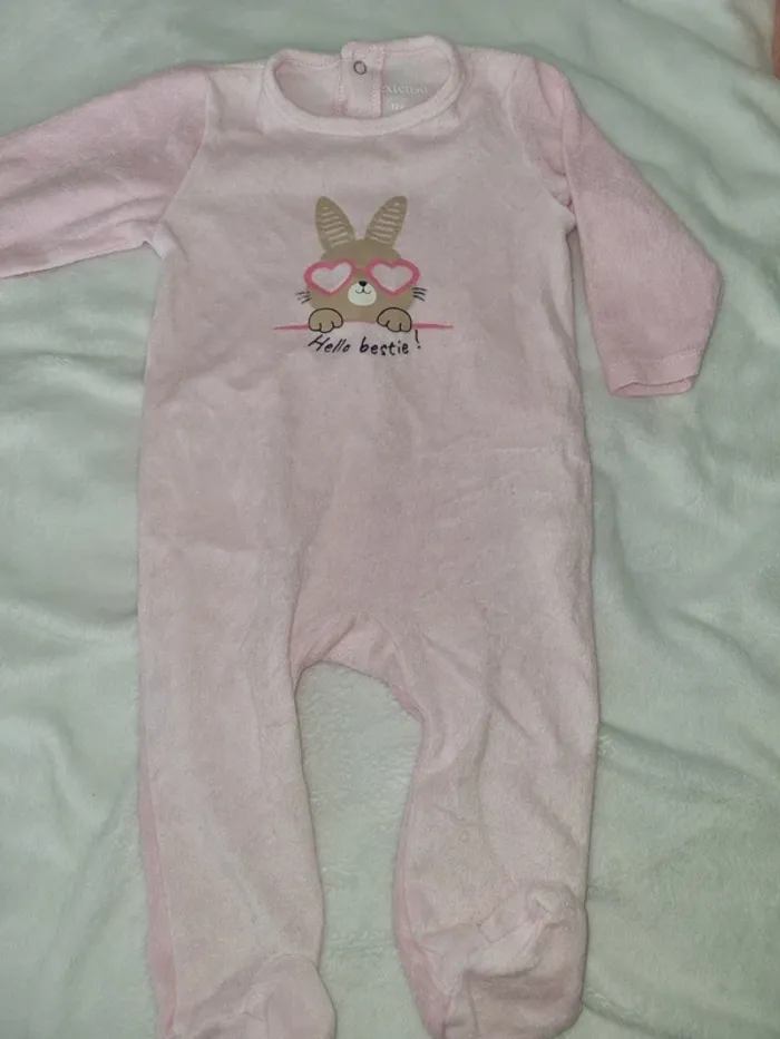 Pyjama en velours taille 12 mois 78-83 cm