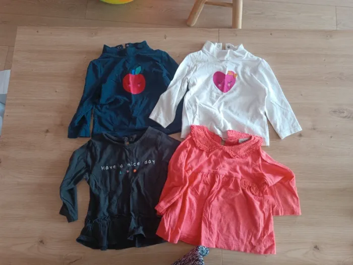 Lot 4 t-shirts manches longues