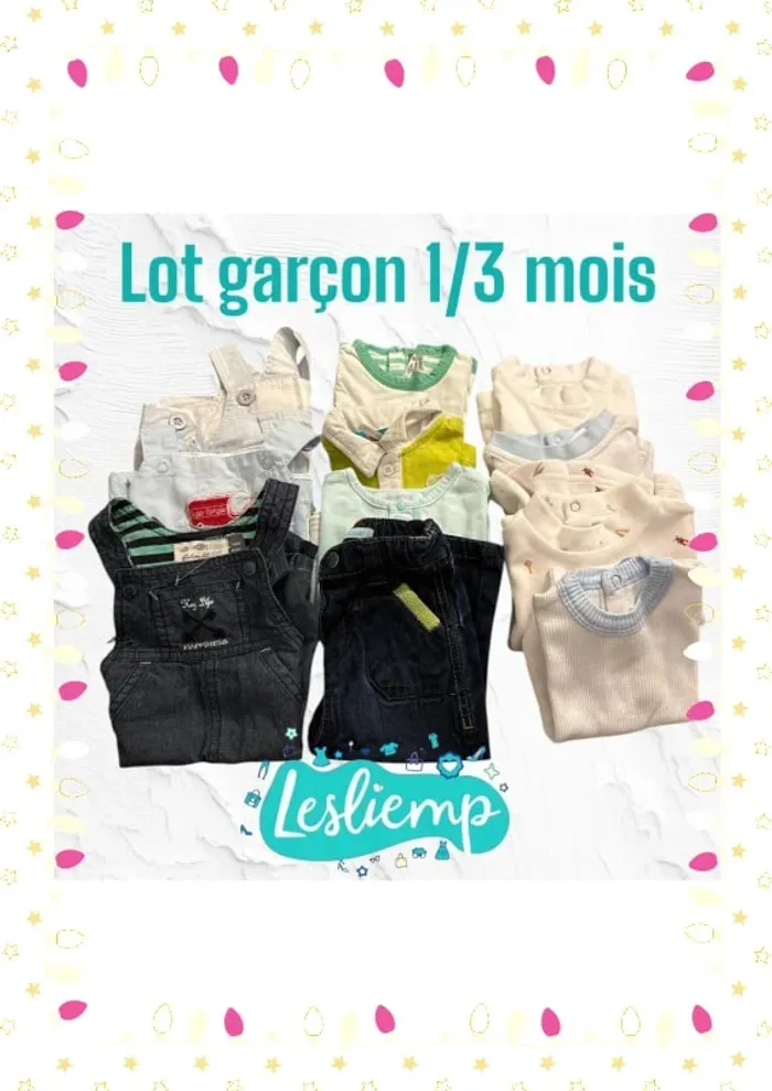 Lot 1/3 mois bébé garçon