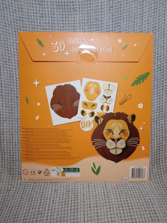 Kit décoration murale 3D "Lion" - photo numéro 11