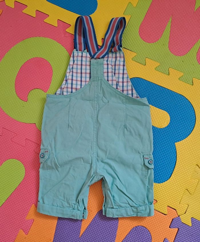 Salopette bleu vert, sergent major, taille 6 mois (68 cm) - photo numéro 2