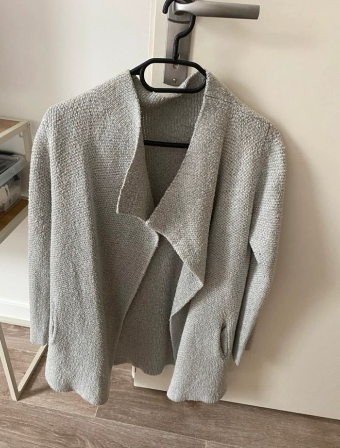 Gilet gris long